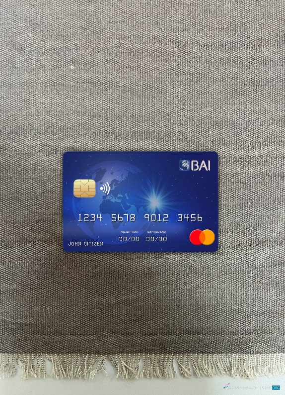 Download Cabo Verde BAI bank mastercard photolook front Photoshop template